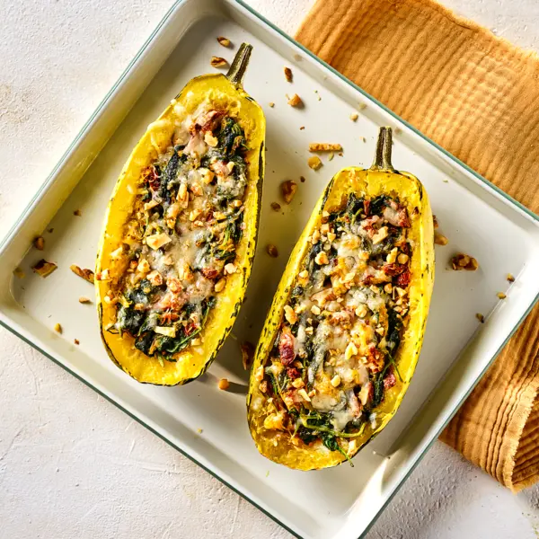 Courge spaghetti farcie