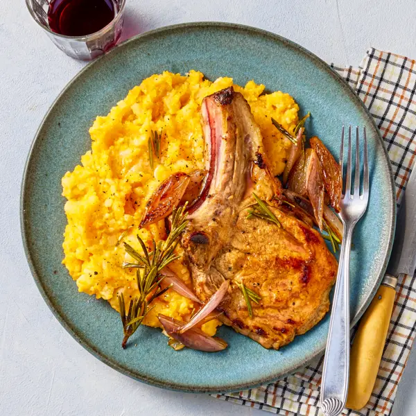 Côte de veau & purée de butternut