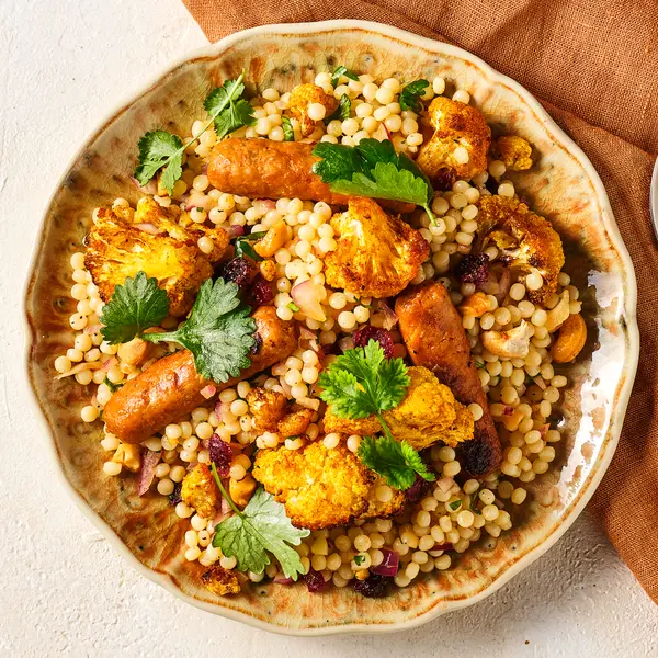 Couscous de chou-fleur rôti et merguez