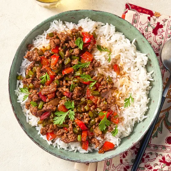 Bœuf caramélisé aux légumes