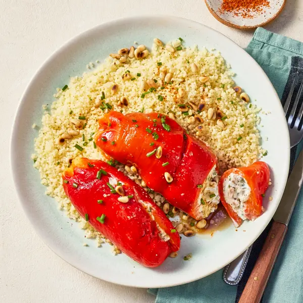 Poivron rôti au fromage frais