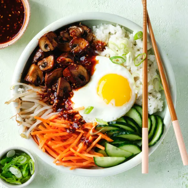 Bibimbap aux champignons