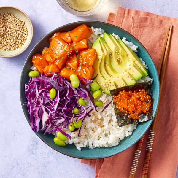 Chirashi bowl, saumon & avocat