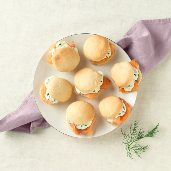 Mini scones au saumon fumé