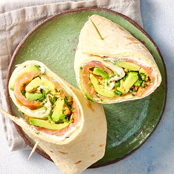 Wrap au saumon fumé