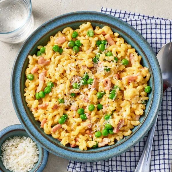 Risotto de coquillettes aux petits pois