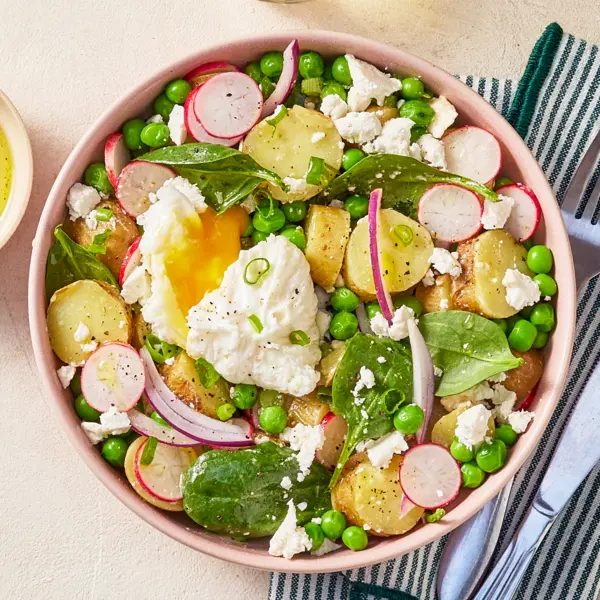 Salade de pommes de terre et légumes verts