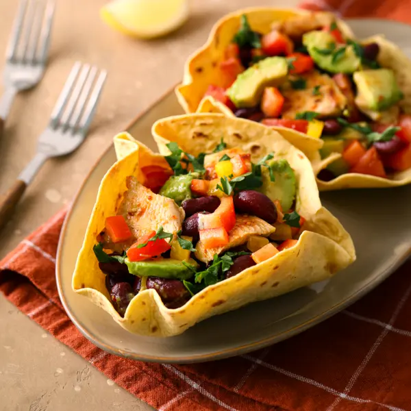 Salade façon tortilla de poulet