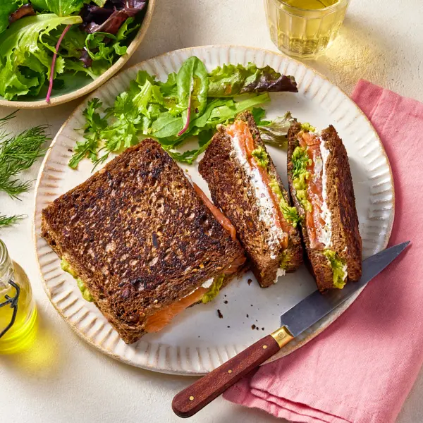 Croque-monsieur saumon fumé & avocat