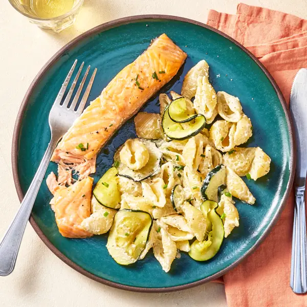 Saumon et pâtes au Boursin