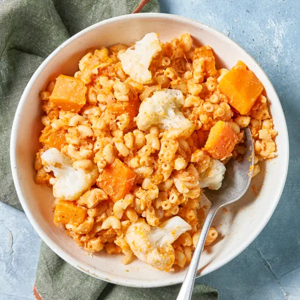 Mac & Cheese au chou-fleur et au potimarron