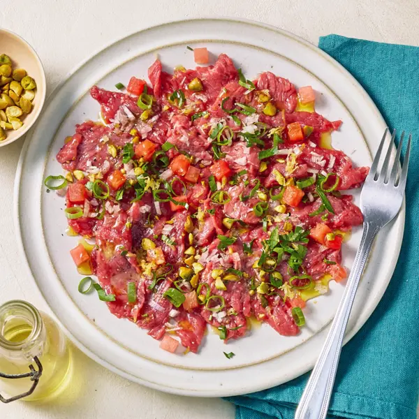 Carpaccio de bœuf & pastèque