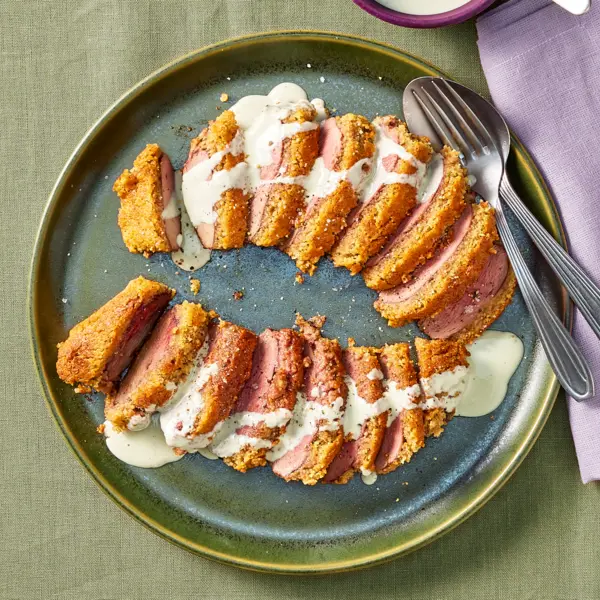 Magret de canard en croute de noix