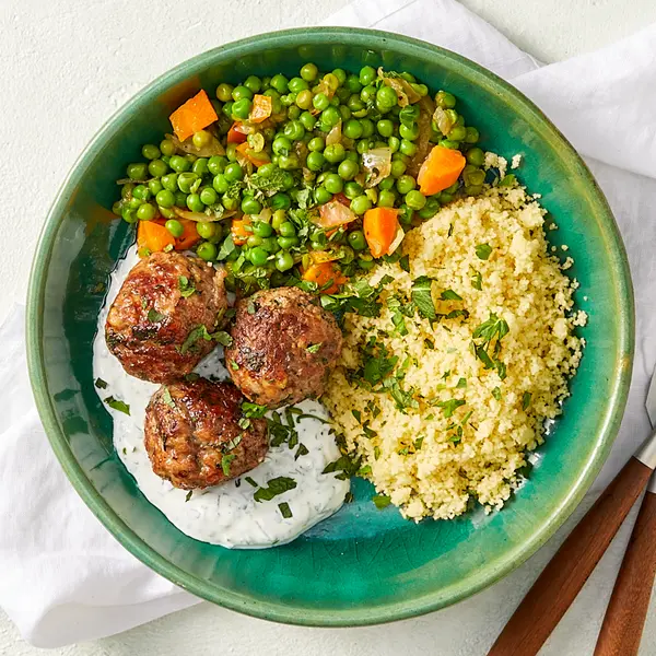 Boulettes de bœuf et boulgour sauce yaourt