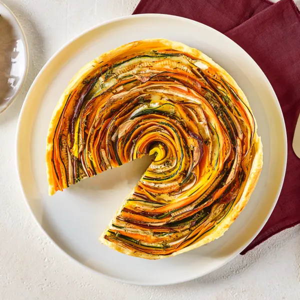 Tarte spirale aux légumes