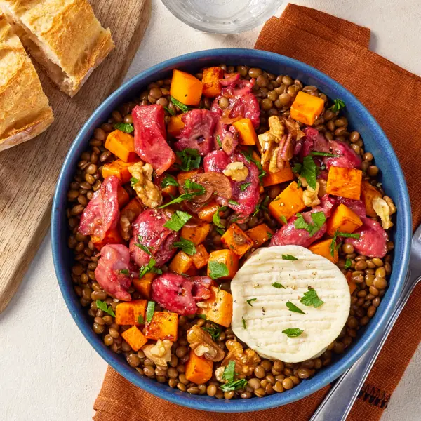 Salade de lentilles à la périgourdine