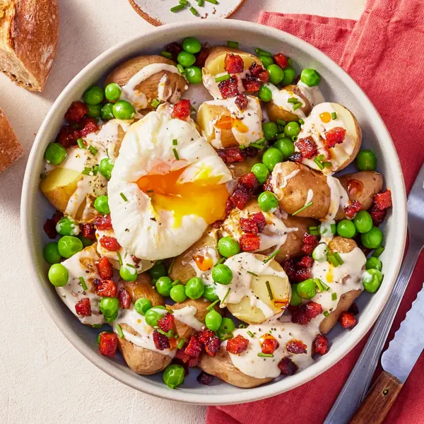 Pommes de terre, chèvre & chorizo