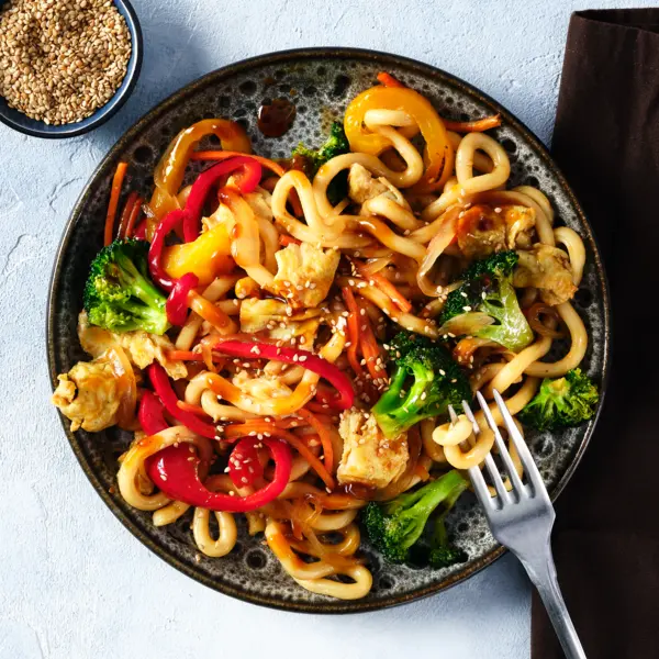 Nouilles Udon et sauce teriyaki