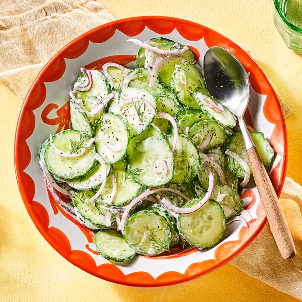 Salade fraîche de concombre