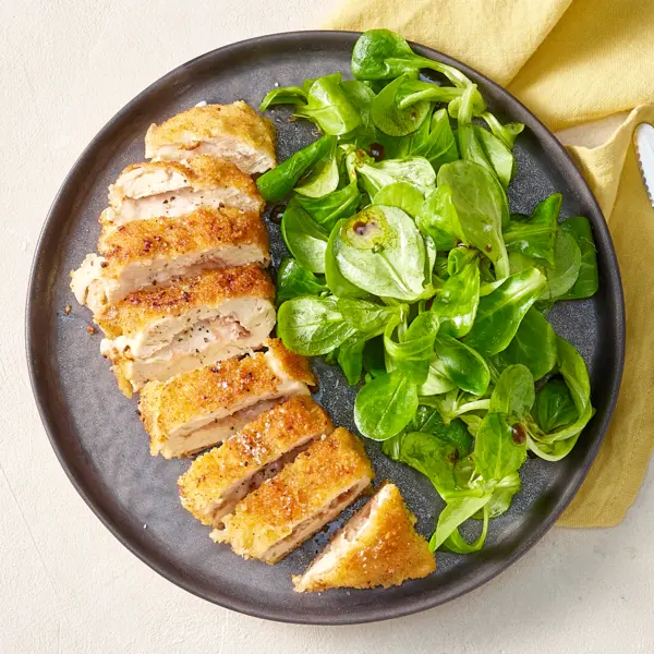 Cordon-bleu à l'italienne et salade de mâche