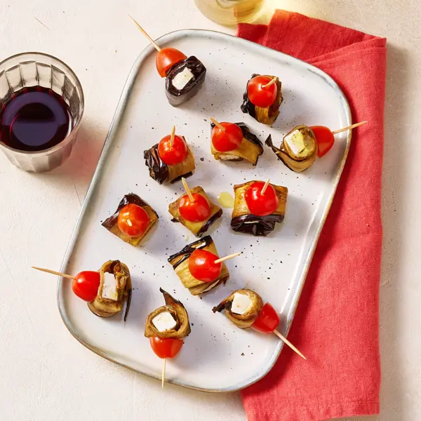 Mini roulés aubergine & feta