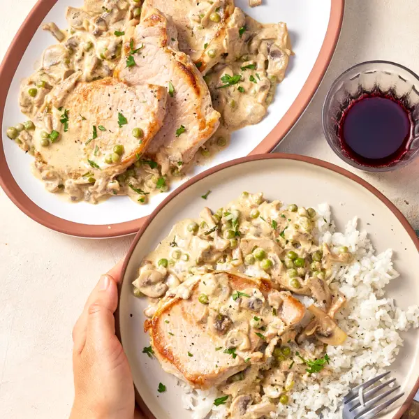 Filet de porc à la sauce champignon