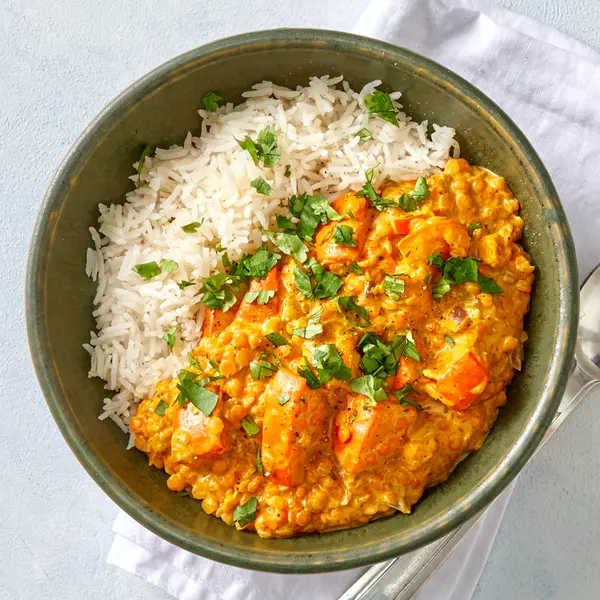 Dahl de potimarron et riz