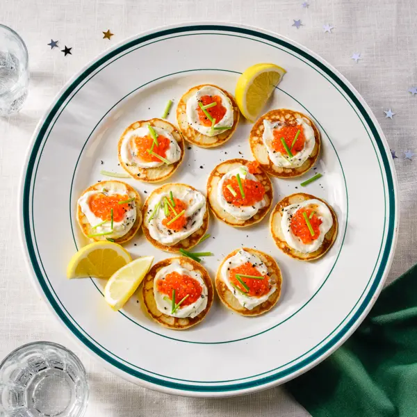 Blinis aux œufs de truite