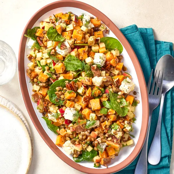 Salade de patates douces & lentilles