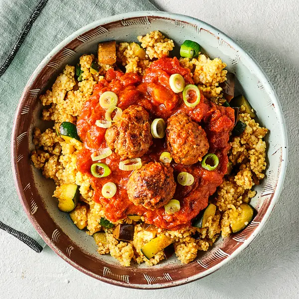 Couscous aux boulettes de merguez