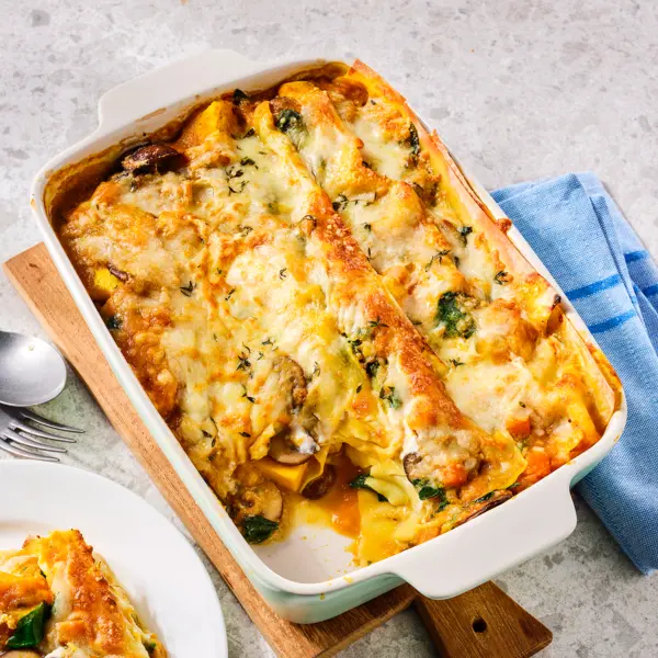Lasagnes façon one-pot potimarron ricotta et épinards
