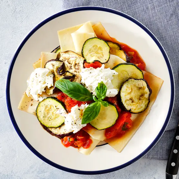 Lasagnes ouvertes aux légumes rôtis