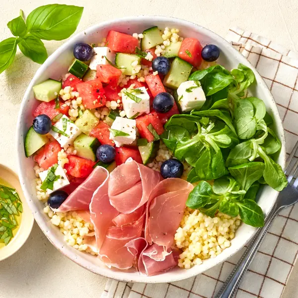 Bowl serrano, pastèque et feta