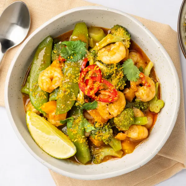 Curry de crevettes thaï