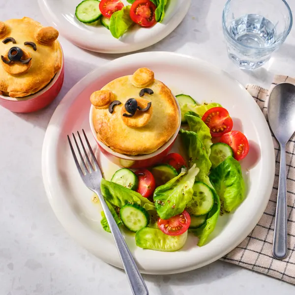 Calzone Ourson avec sa salade