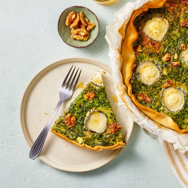 Quiche chèvre épinards