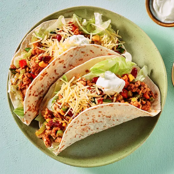 Burritos au poulet haché