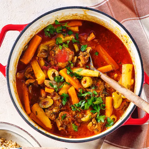 Ragoût d'automne au poulet et couscous