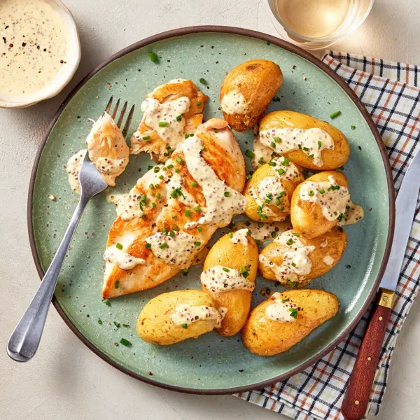 Poulet à la moutarde & patates