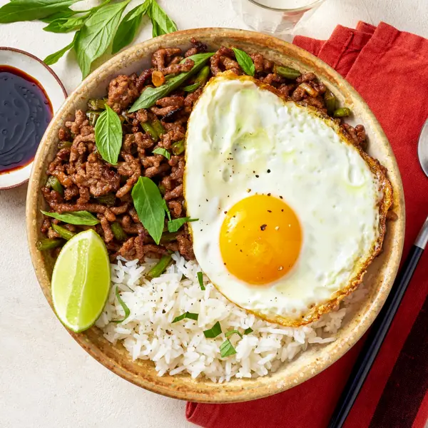 Pad kra pao au bœuf