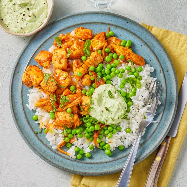 Poulet Espelette & sauce à l'avocat