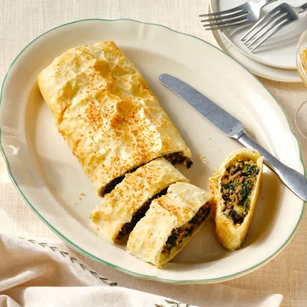 Strudel salé aux champignons