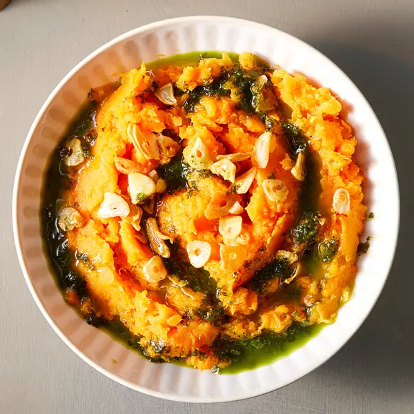 Purée de carotte et de patate douce