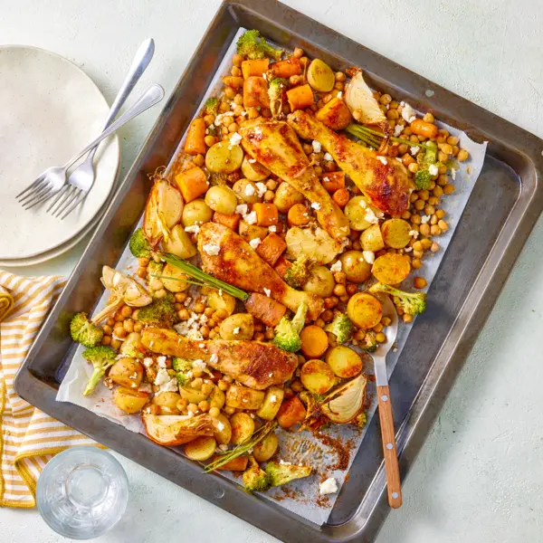 Poulet façon orientale et ses petits légumes
