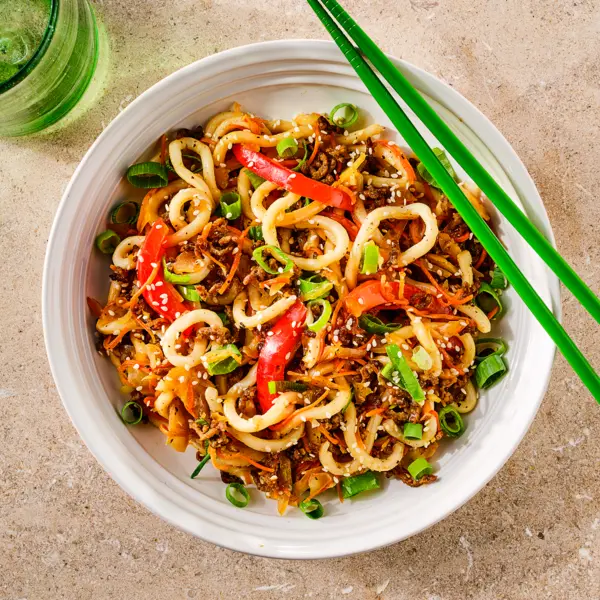 Yaki Udon au bœuf haché