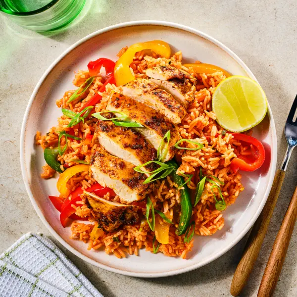 Poulet à la Louisianaise aux poivrons et riz