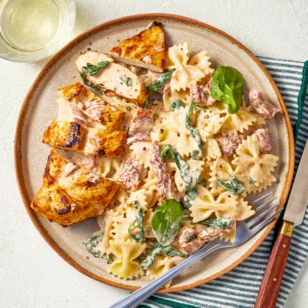 Poulet grillé & pâtes gourmandes