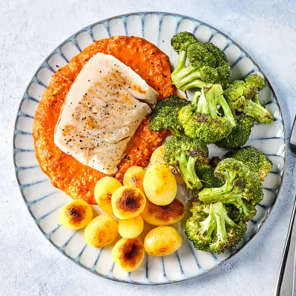 Filet de cabillaud sauce romesco