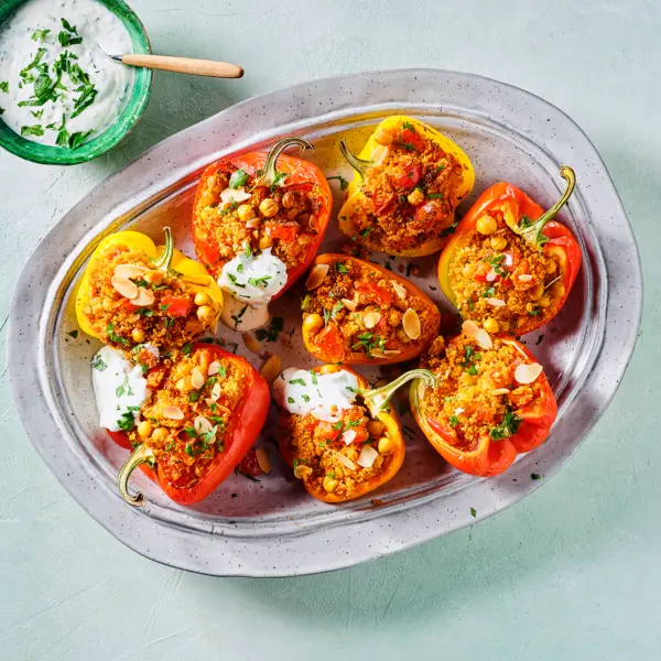 Poivrons farcis au couscous à l'Air Fryer