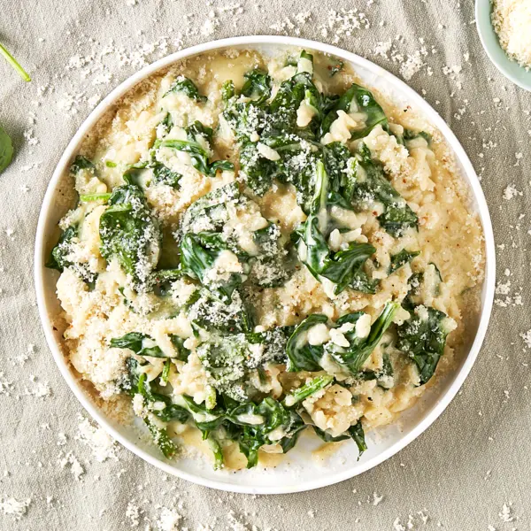 Risotto crémeux aux épinards